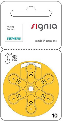 Siemens Hearing Aid Batteries Size 10 10 Packs of 6