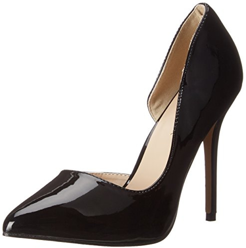 Pleaser Dam Amuse-22 pumpar med stängd tå, Blk Pat, 43 EU