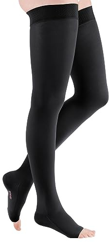 mediven comfort CCL2 AG Kompressionsstrümpfe normal (72-83 cm) o. Fußspitze Noppenhaftband VII schwarz