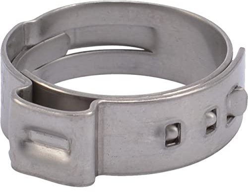SharkBite 3/4 Inch Clamp Ring, Pack of 100, Stainless Steel Plumbing Fitting, PEX Pipe, PE-RT, UC955CP100