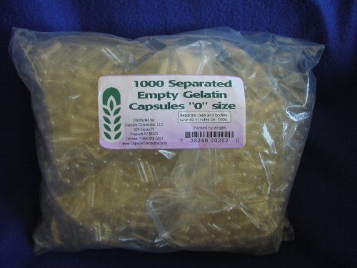 Capsule Connection Separated Empty Gelatin Capsules, 0 Size (1000)
