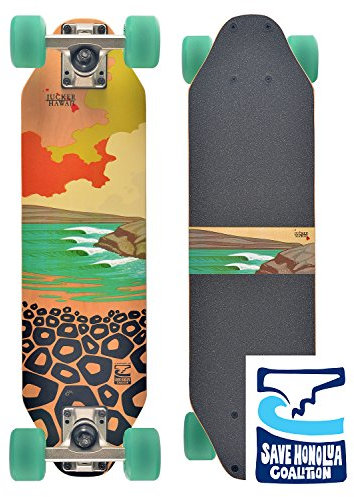 JUCKER HAWAII Skateboard PONO | City Cruiser | Mini Cruiser aus Holz | Skateboard Kinder und Erwachsene | Mini Longboard | WOODYBOARD | Komplettboard