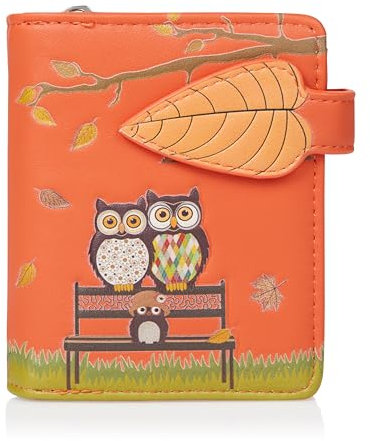 Shag Wear Portemonnaie Geldbörse Damen Geldbeutel Mädchen | Bifold Mehrfarbig Portmonee Designs: (Parkbank Orange/The Park Bench)