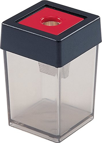 Dahle 53463 Anspitzer (Manual Pencil Sharpener, Rot, transparent, Metall)