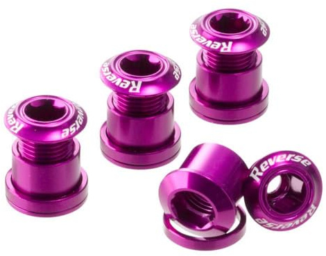 Reverse Kettenblatt-Schraube + Mutter Aluminium - MTB - 4 STK. - 9 g
