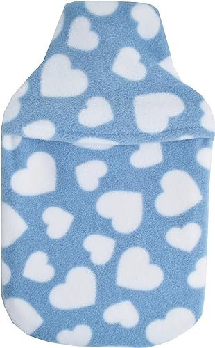 Vagabond 2L Blue Hearts Hot Water Bottle and Cover