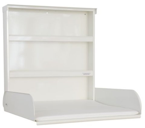 Stahlwickeltisch Klappbar mit Regalsystem und Wickelauflage - Pippi byBo Design Weiß