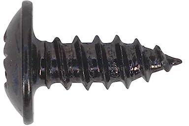 Sealey BST3510 Lot de 100 vis Pozi auto-taraudeuses à tête à bride Noir 3,5 x 10 mm