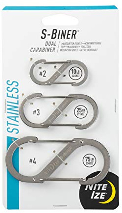 Nite IZE S-Biner Stahl Gr. 2,3,4 Silber