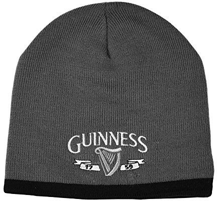 Guinness Anthrazit/Schwarz Harfe Strickmütze Einheitsgröße, Charcoal/schwarz, Einheitsgröße