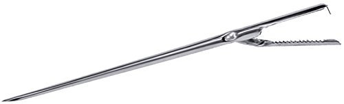 per Lardellare ago in Acciaio Inossidabile 18/10, Lucido, con Coda gezahntem zur rutschfesten Fusibile des Speck streifens/Lunghezza: 19,5 cm, Ø Filo: 5,4 mm | erk