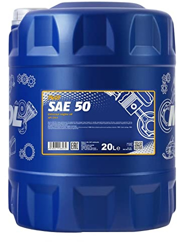 MANNOL 7407 Einbereichsmotorenöl SAE 50, mineralisch für Diesel, 20L | Nach API CH-4, für Lkw, Bau- und Landmaschinen, Boote und Oldtimer, hoher Verschleiß- und Korrosionsschutz ab -15 °C