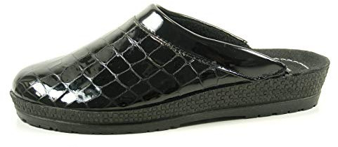 Rohde 2299 Neustadt-D Schuhe Damen Hausschuhe Pantoffeln Clogs, Größe:38 EU, Farbe:Schwarz
