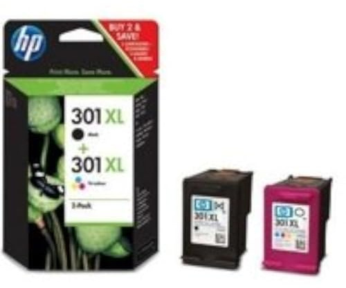 HP 301XL Black Ink Cartridge Twin Pack