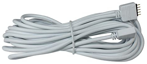 Lumonic 5m cavo di estensione LED RGBW connettore bianco 5 Pin femmina e maschio - Dimensioni cavo RGB 16x6mm - Per alimentazione o estensione
