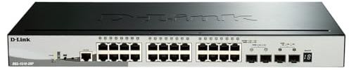 D-Link DGS-1510-28P Smart Managed Gigabit Stack Switch (28 Ports, davon 24 x 10/100/1000 Mbit/s PoE, 2 x SFP, 2 x 10G SFP+)