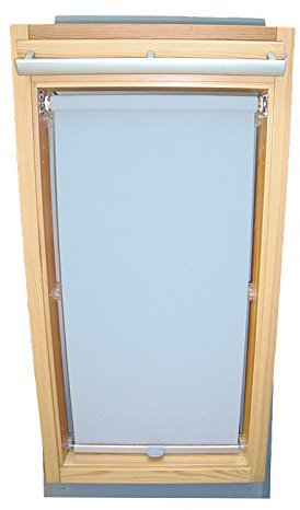 Hochwertiges Abdunkelungsrollo Rollo für Velux DKL/DKU/RHL/RHU-EP GGU,GPU,GHU,GTU FK06 hellblau // Verdunkelungsrollo/Verdunkelungs-Rollo/Fensterrollo