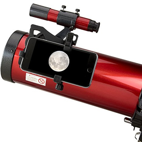 Carson Red Planet Series 45-100x114mm Newtonian Reflector Telescope with Universal Smartphone Digiscoping Adapter (RP-300SP),Large