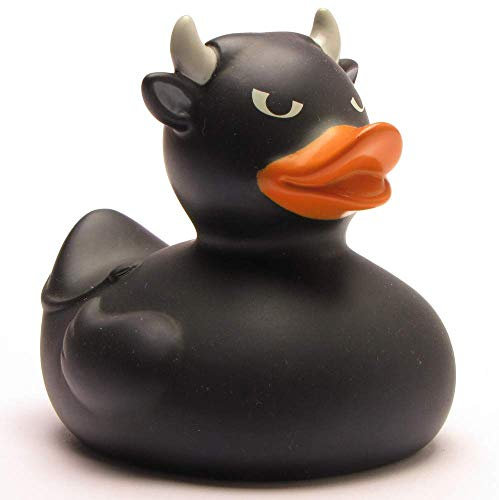 Badeente I Quietscheente I Bulle I L: 8,5 cm I inkl. Badeenten-Schlüsselanhänger im Set