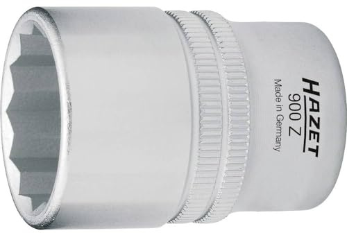 HAZET Steckschlüsseleinsatz 900Z-17, 1/2 Zoll (12,5 mm) Vierkant, SW 17 mm | 1/2 Zoll (12,5 mm) Vierkant hohl, Antrieb 1/2 Zoll (12,5 mm) Vierkant hohl, Abtrieb Außen-Tractionsprofil Doppelsechskant