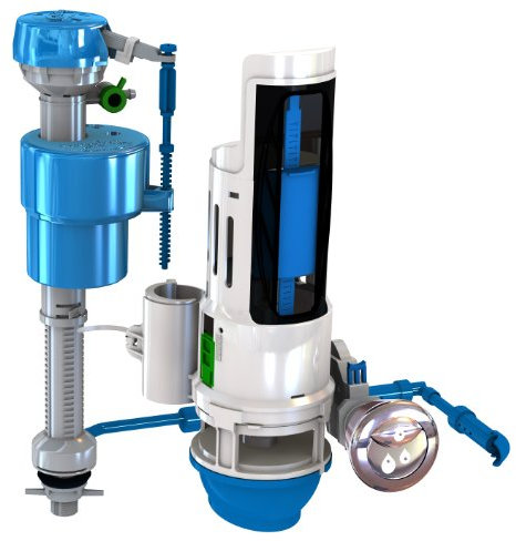 Danco HYR460 Hydroright HyrdroRight Universal Water-Saving Toilet Repair Kit with Dual Flush Valve, White, Push Btton Handle