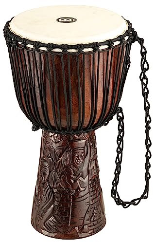 Meinl Percussion African Style Djembe - Mittelgroße Handtrommel - Mit Ziegenfell - Durchmesser 10 Zoll - Mahagoni, Braun (PROADJ2-M)