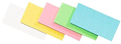 Legamaster 7-252199 Moderationskarten, Rechteck, 500 Stück, 9,5 x 20 cm, 5-farbig sortiert