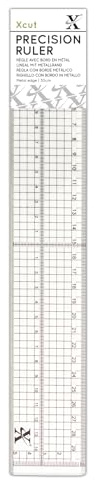 Xcut 12 30cm Precision Steel Ruler, Metal Edge Inlay, Straight Edge, For Hobby Craft Kit, Measuring, Plans, Quilting