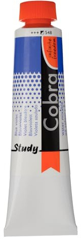 Cobra Study Aquarell mischbare Ölfarbe Tube - Blau Violett 548-40 ml - Halbdeckend - Hohe Lichtechtheit