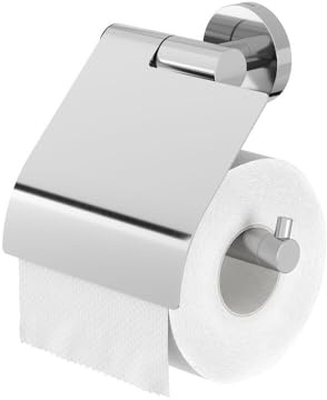 Tiger Boston, Porte-rouleau papier toilette avec rabat, Acier inoxydable poli
