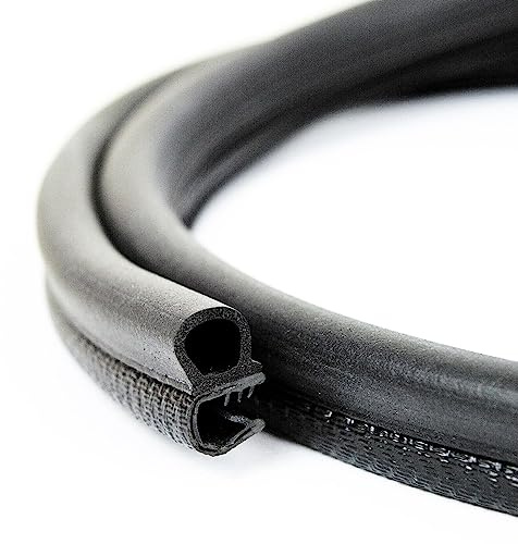 EUTRAS Türdichtung Auto KSD2052 – Kantenschutz Dichtungsprofil selbstklemmend ohne Kleber, PVC & EPDM Gummi mit Stahlkern, U-Profil für 2,0-4,0 mm Kanten, schwarz
