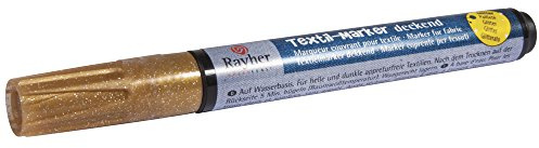 Rayher textil-tuschpenna glitter täckning, rund spets 1–2 mm