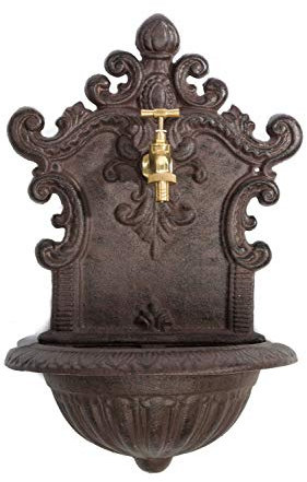 Waschbecken Brunnen Wandbrunnen 50,5cm Eisen Garten Nostalgie Stil Fountain