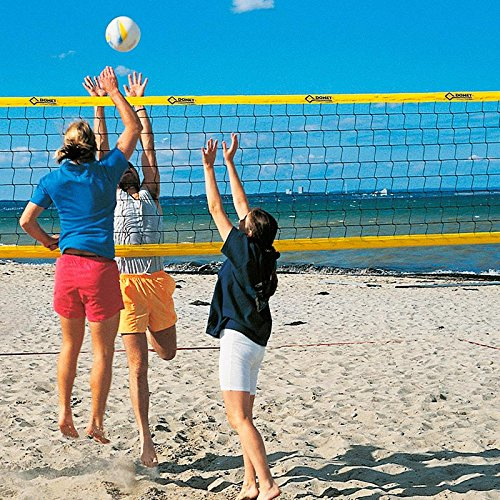 Beach-Volleyball-Netz, Training & Freizeit 9,5 x 1,0 m, PVC-Einfassung gelb 75 mm