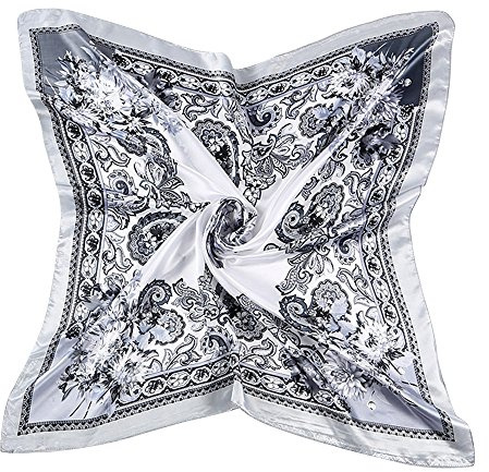Bluelans® Damenschal Faux Seidenschal Seidentuch Blume Bandana Halstuch Kopftuch Schal 90 x 90 cm Bunte