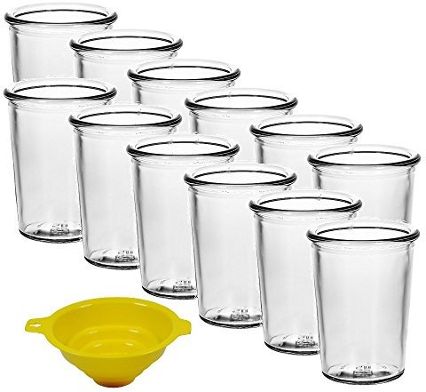 Dessertglas set om 12 150 ml inklusive påfyllningstratt