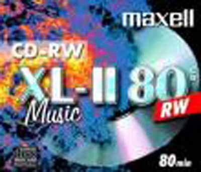 Maxell CD-RW Audio Disc 80min Music 10 Pack Jewel Case