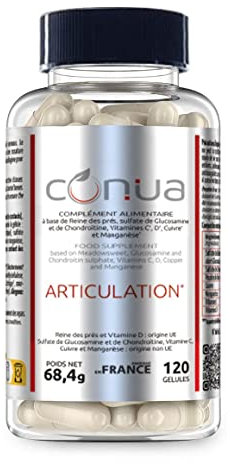 Articulations Douleurs conforts articulaires LE SEUL 5 ACTIONS EN 1 flex Sulfate Glucosamine Chondroïtine Plante Reine des prés cuivre et manganèse Complexe douloureuses musculaire 120 gélules France