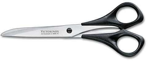 Victorinox Profi Haushalts- und Berufsschere, Extra Scharfe Klinge, 16 cm, Robuster Kunststoffgriff, Rostfreier Stahl, schwarz