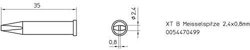Weller XT-B Lötspitze Meißelform Spitzen-Größe 2.4 mm Inhalt 1 St.