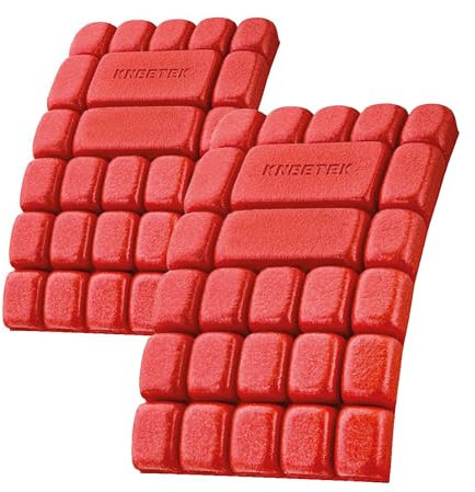 Kneetek Kniepolster MultiPad | 250 x 150 x 20mm | 2 Stück, 40g, rot | optimaler Schutz in Kombination mit Arbeitshose | Knieschutzpolster geeignet für Klempner, Elektriker, Fliesenleger, Handwerker