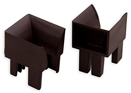 DIWARO® Einlauftrichter für Rolladenführungen aus Kunststoff braun, Preis pro Paar