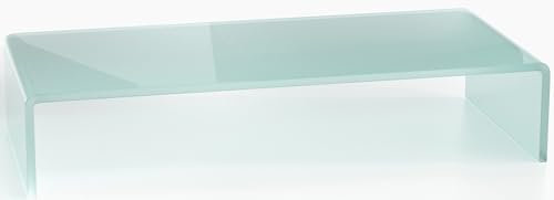 DURATABLE® Wohnzimmertisch aus Glas Satiniert 550 mm x 250 mm x 110 mm Glastisch LCD TV Aufsatz Fernsehtisch TV Tisch