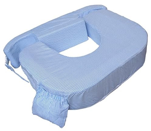 MY BREST FRIEND 0027 Zwilling Plus Stillen Pflege Kissen, Blau Weiß Streifen, blau, 1 Stück (1er Pack)