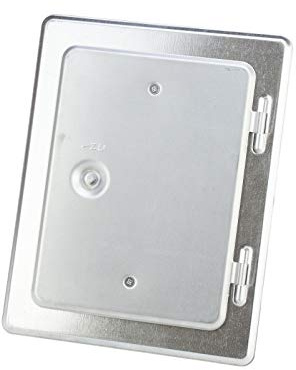 Set Kamintür verzinkt 12 x 18 cm, incl. Schnellzement, Spachtel und Vierkantschlüssel
