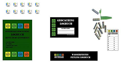 geo-versand 50 Logbücher Paket Geocaching Logbuch, Logstreifen, Dosenlogbuch, Nano Logstreifen, Filmdosen Logbuch, Versteck
