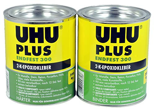 UHU Plus Endfest 300 1x Dose Binder 915g + 1x Dose Härter 740g 2-K-Epoxidharzklebstoff