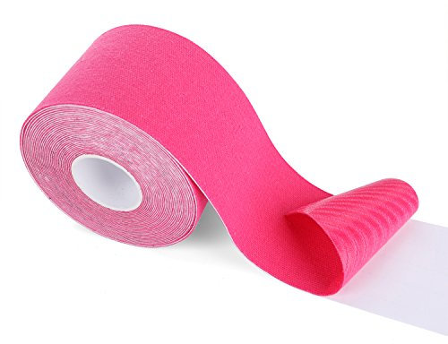 Rosa Nastro Kinesiologico | Cerotto Sportivo per Dolori Articolari e Muscolari | Rotolo 5cm x 5m