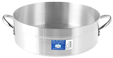 Pardini Albergo Casseruola Bassa con 2 Manici, Alluminio, Grigio, 45 cm