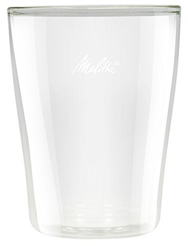 Melitta 4006508212903 Vasos Doble Medianos, 0.2 litros, Vidrio, Transparente (6761117)